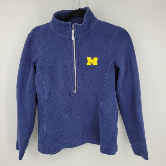 Tommy Bahama Womens Michigan Wolverine UofM 3/4 Zip Sweater Jacket Size M - Picture 4 of 17